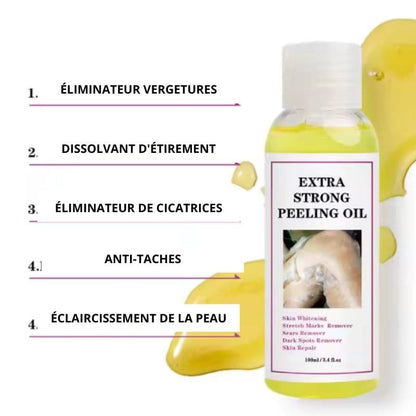 Huile de Peeling Extra forte :  Vergeture, éclaircissante, hydratante